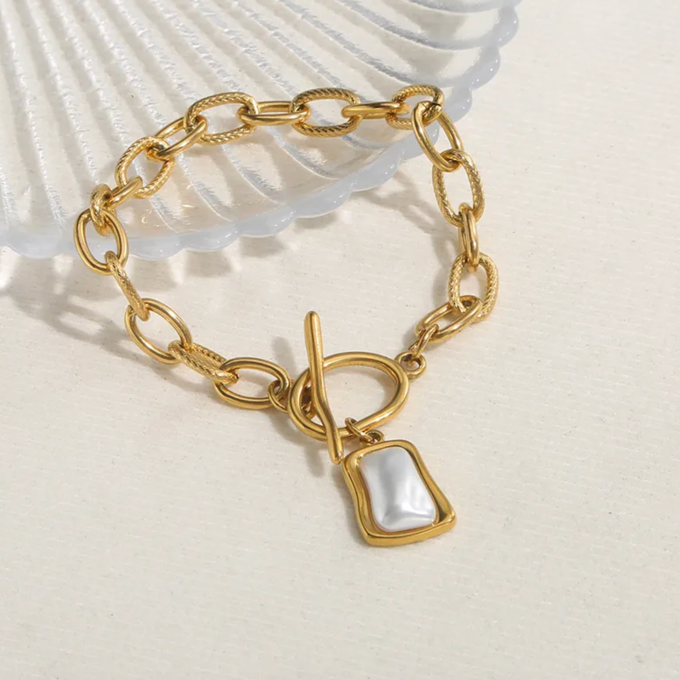 Asymmetrical Zircon 304 Stainless Steel Bracelet for Women
