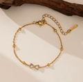 Heart Zircon Stainless Steel Bracelet for Women