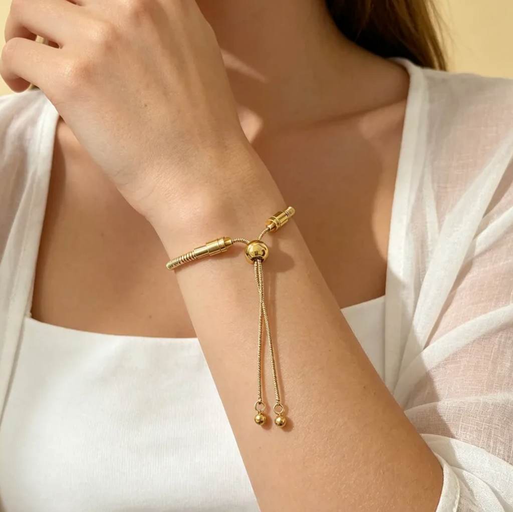Butterfly Titanium Steel Snake Chain Bracelet for Women