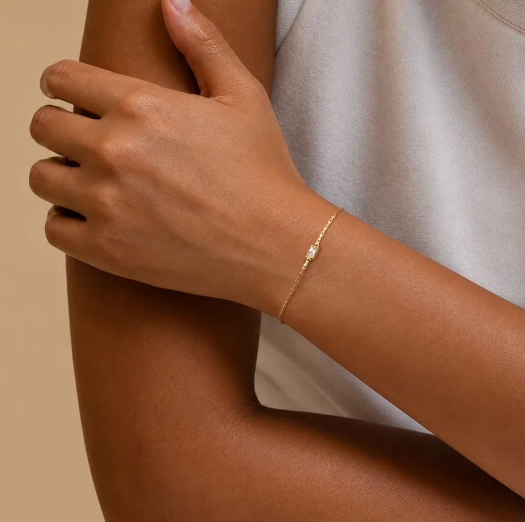 Zircon Handmade Stainless Steel Bracelet for Women